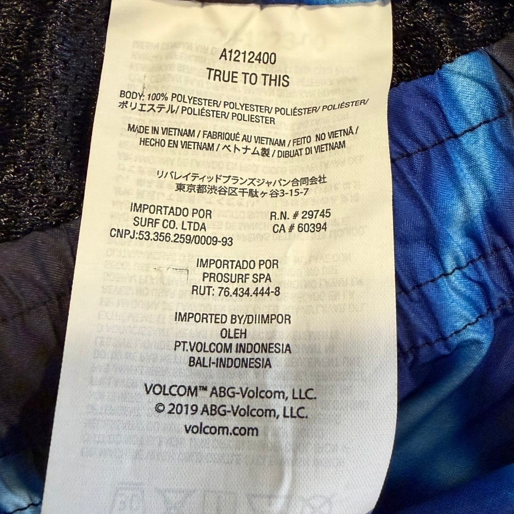 Volcom Gore-Tex Pants Mens Large Travis Spinks Black Blue Lightning Bolt NWOT - Picture 8 of 10